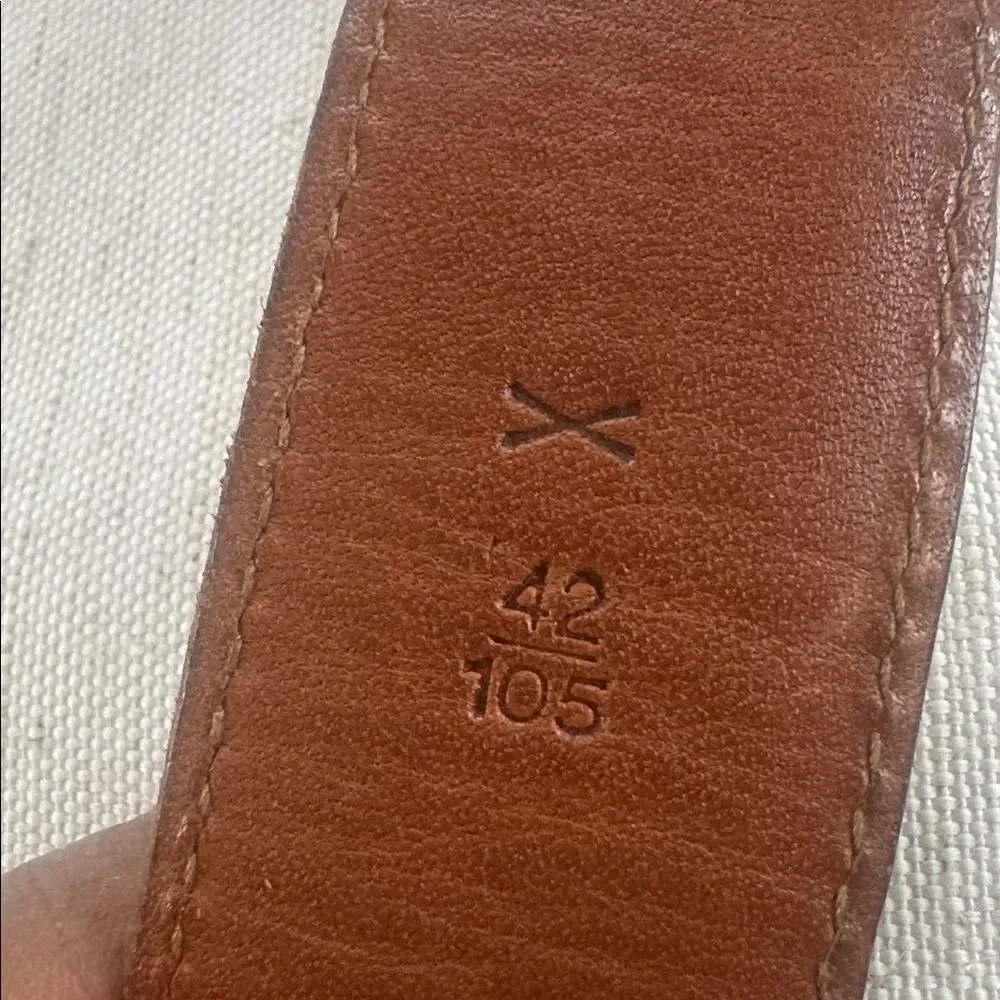 Polo Ralph Lauren Black Leather Crocodile Embossed Belt 42